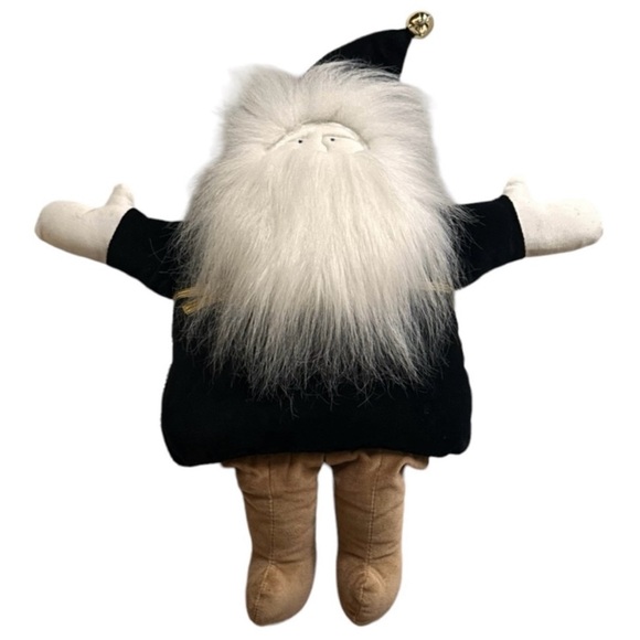 Woof & Poof Black Velvet Christmas Musical Santa We Wish You a Merry Christmas - Picture 3 of 6